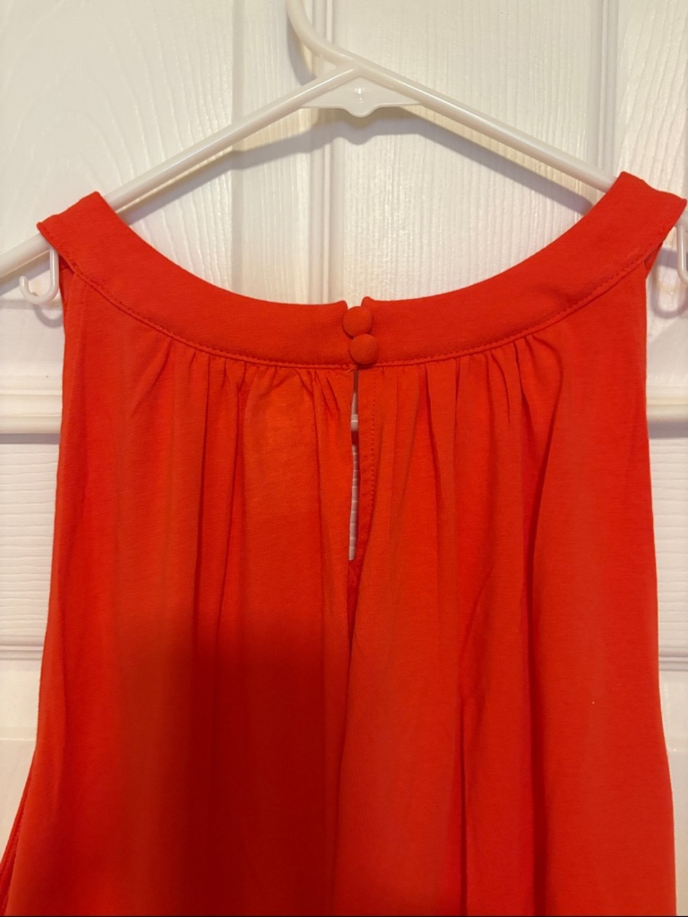 Lands' End Coral Sleeveless Top With Eyelet Detailed Hem - Picture 4 of 5